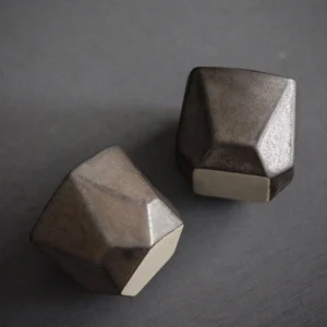 1.7oz bronze geometric ceramic small tea cup product overview