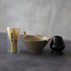 complete traditional 10oz matcha chawan set with all tools
