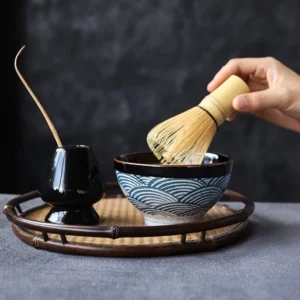 complete traditional matcha chawan tea bowl gift set with all tools