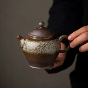Handcrafted 6oz ceramic teapot product overview with multiple glaze styles