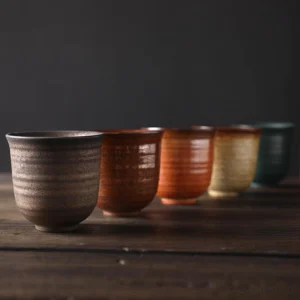 collection of handcrafted chinese porcelain tea cups 5oz multiple natural styles