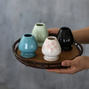Bamboo whisk variant for Naoshi ceramic matcha chasen holder
