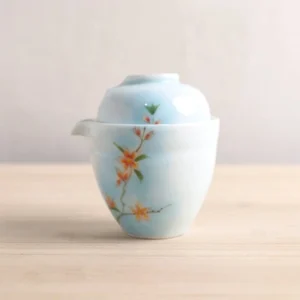Style A Hand-Painted Portable Travel Chawan Set full view