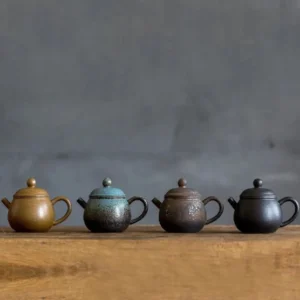 Handcrafted traditional ceramic Japanese teapot 8.5oz full product view