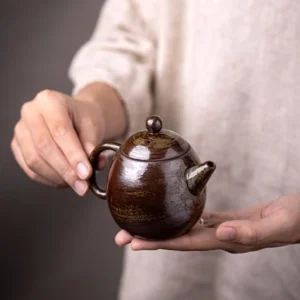 Vintage Japanese Style Ceramic Teapot 7oz overall view