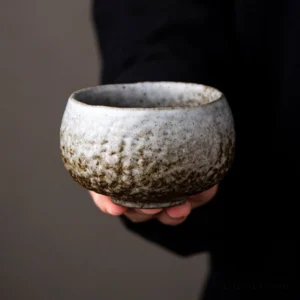 Full set collection of vintage handcrafted Japanese ceramic tea bowls different styles